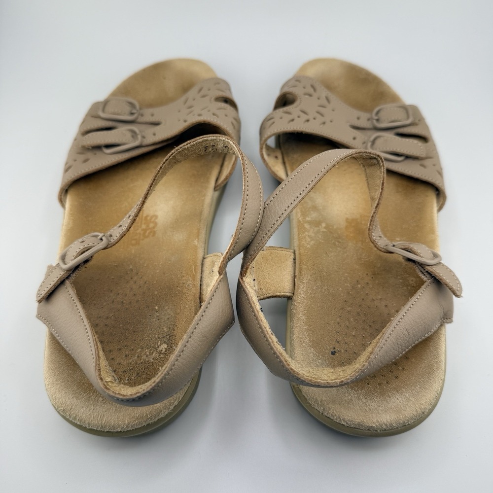 SAS Duo Sandal Tan Womens 6 W Tripad Comfort Strappy Leather Tan Vintage - Picture 3 of 9
